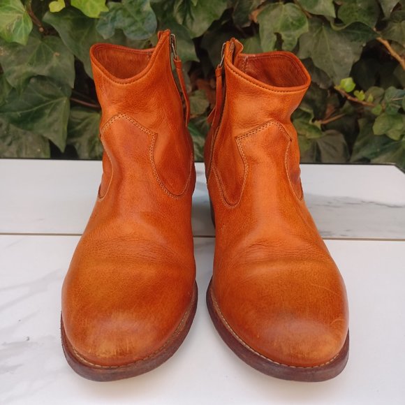 N.D.C Santa Monica Made By Hand Stacked Heel Zip Up Ankle Boots Size 37 - Picture 2 of 12